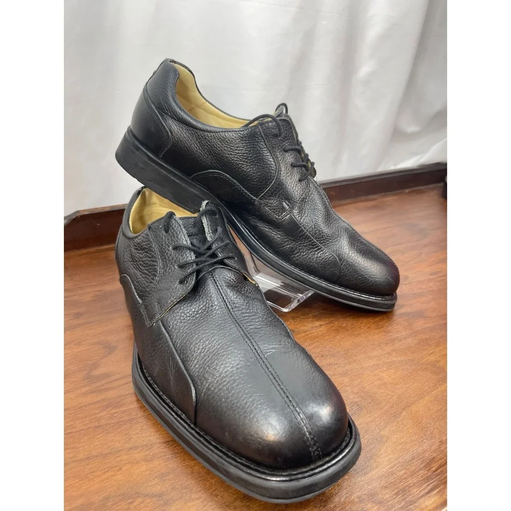 Men's Belvedere Baybridge Oxfords Sz 13 D Black Lace Dress Shoes Pebble Leather